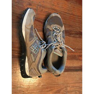 Columbia Techlite Omni-Grip Womens Brown Blue Hiking Shoe Size 7